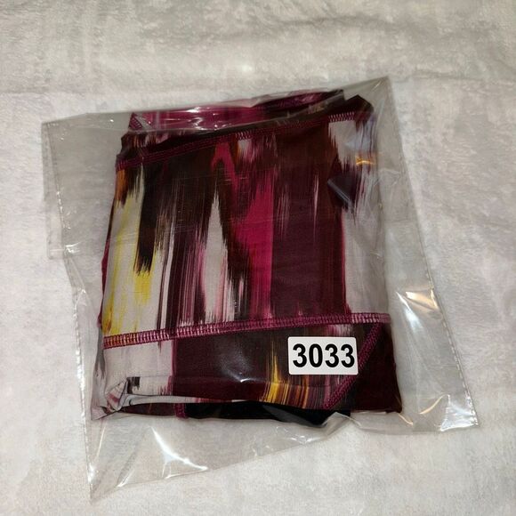 Lululemon Womens Size 6 Speed Leggings Pink Black Abstract Luxtreme Pockets EUC - Picture 11 of 11